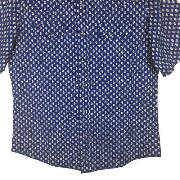 EUC Wrangler Retro Mens Diamond Short Sleeve Pearl Snap Shirt size Large - Picture 5 of 11